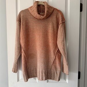 cabi 4105 Ombré Striped Knit Turtleneck Sweater Tunic Length. EUC.
